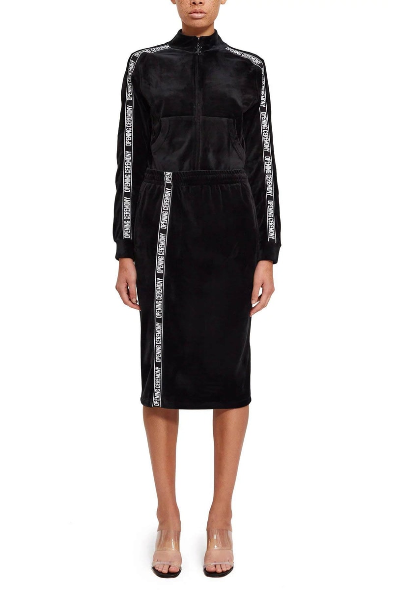 Opening Ceremony TORCH Velour Skirt Black