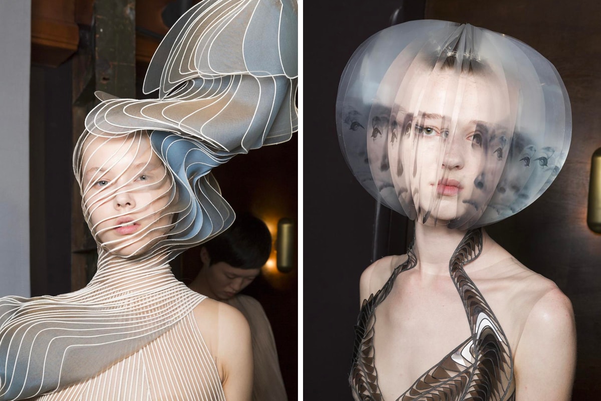 Iris van Herpen Haute Couture Fall Winter 2018 Paris Fashion Week Mirror Headpiece Art Design Reflection