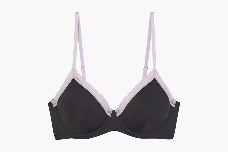 Rihanna Savage X Fenty Lingerie Lightweight Microfiber Demi Cup Bra black caviar lilac purple