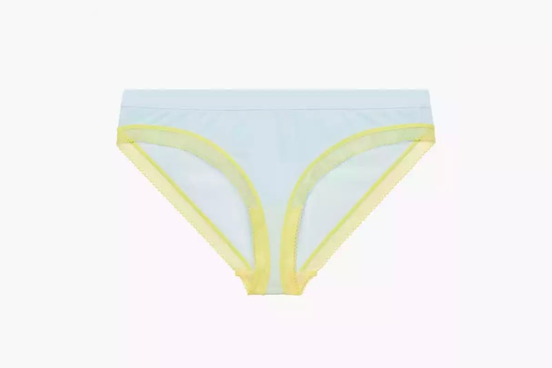 Rihanna Savage X Fenty Lingerie Mid-Rise Stretch Microfiber Bikini Cold Blue Yellow