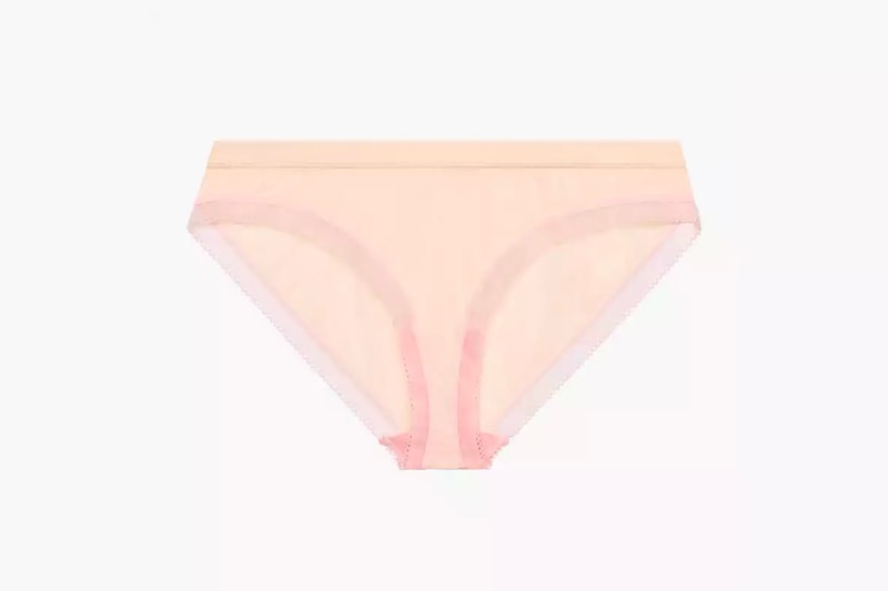Rihanna Savage X Fenty Lingerie Mid-Rise Stretch Microfiber Bikini Dusty Peach