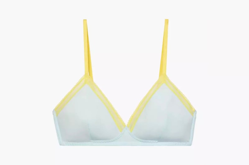 Rihanna Savage X Fenty Lingerie Lightweight Microfiber Bralette Cold Blue Yellow