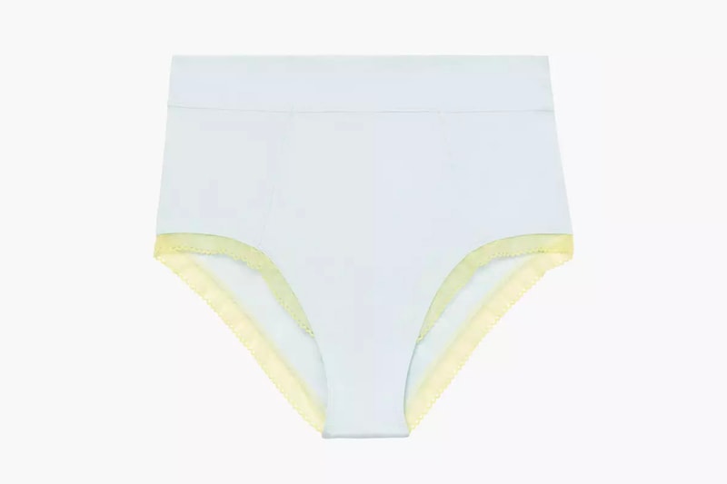 Rihanna Savage X Fenty Lingerie Stretch Microfiber High-Waist Brief Cold Blue Yellow