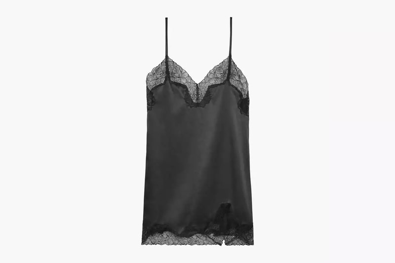 Rihanna Savage X Fenty Lingerie Lace Slip Black Caviar