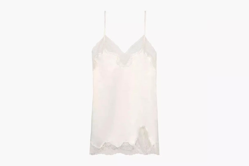 Rihanna Savage X Fenty Lingerie Lace Slip Pearl White