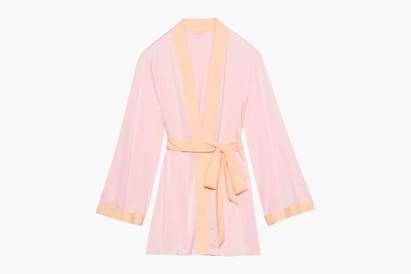 Rihanna Savage X Fenty Lingerie Short Robe Dusty Peach