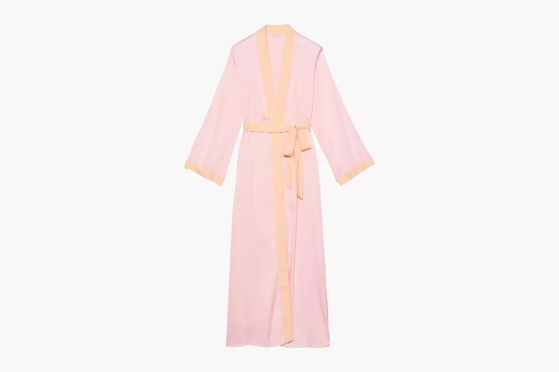Rihanna Savage X Fenty Lingerie Dusty Peach Pink Maxi Robe
