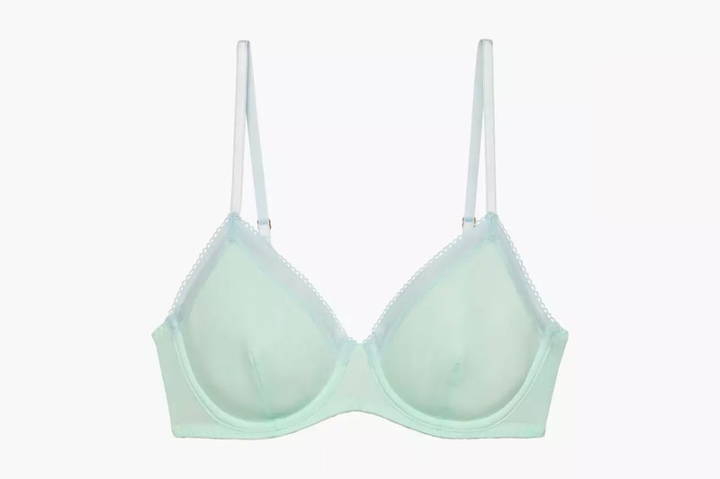 Rihanna Savage X Fenty Lingerie Lightweight Microfiber Demi Cup Bra Bay Green
