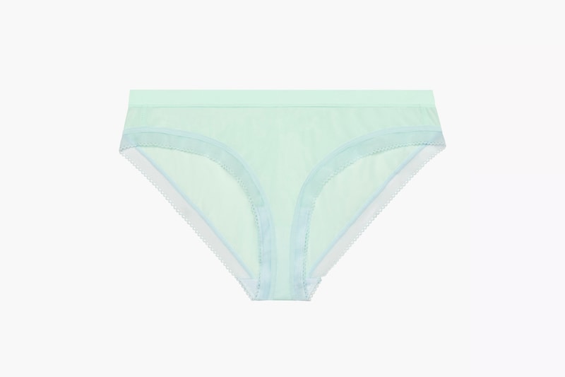 Rihanna Savage X Fenty Lingerie Mid-Rise Stretch Microfiber Bikini Bay Green