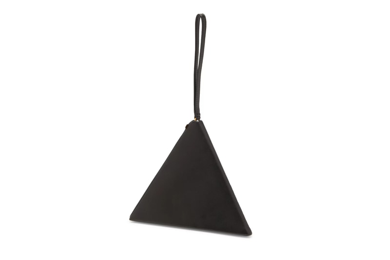 Saint Laurent's Black Leather Pyramid Logo Bag Gold YSL Anthony Vaccarello