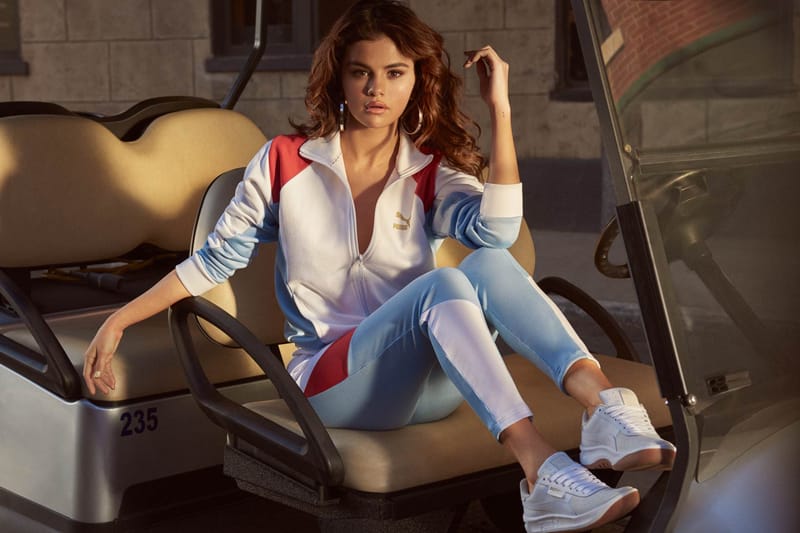 Selena Gomez Poses in PUMA's '80s-Inspired Tennis Sneaker