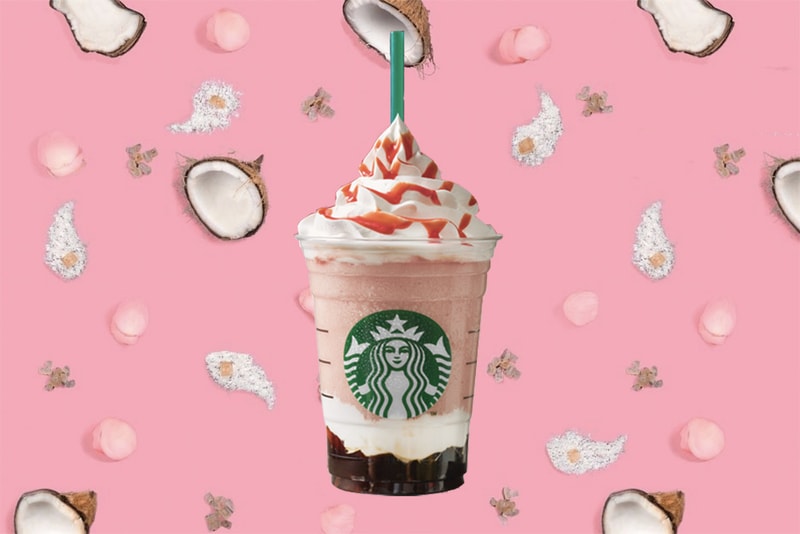 Starbucks Shiok-ah-ccino Pom Pom Pink Coconut Rose Frappuccino Singapore
