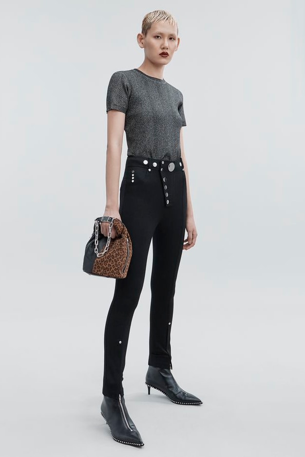 T by Alexander Wang Pre-Fall 2018 Collection Lurex Crewneck Black