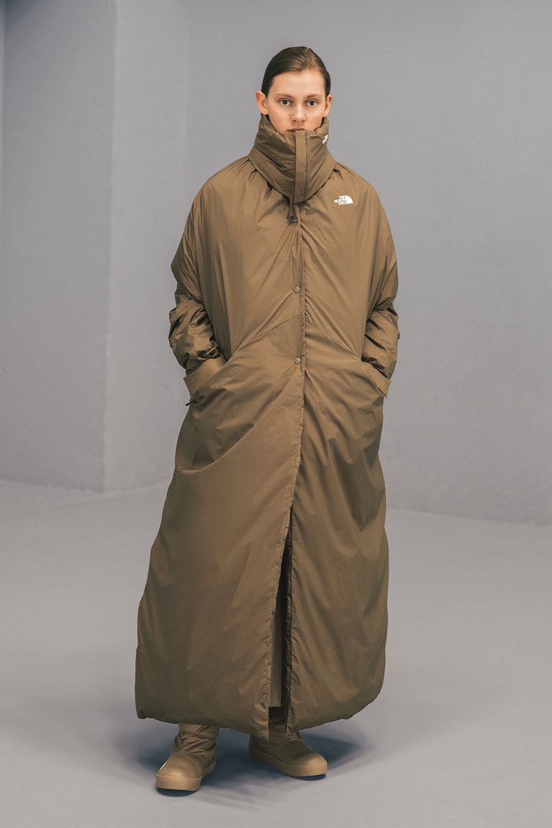 The North Face x HYKE Fall/Winter 2018 Lookbook Outerwear Jackets Puffers Silhouette Streetwear FW 18