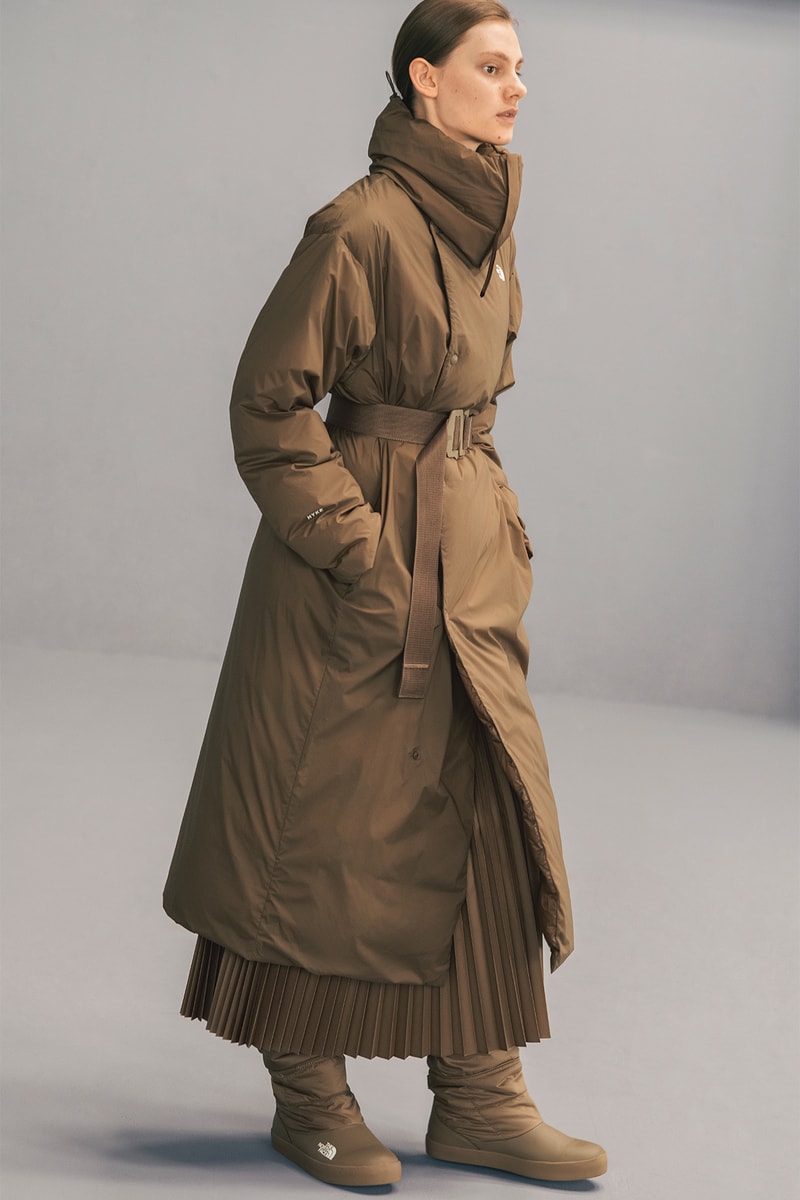 The North Face x HYKE Fall/Winter 2018 Lookbook Outerwear Jackets Puffers Silhouette Streetwear FW 18