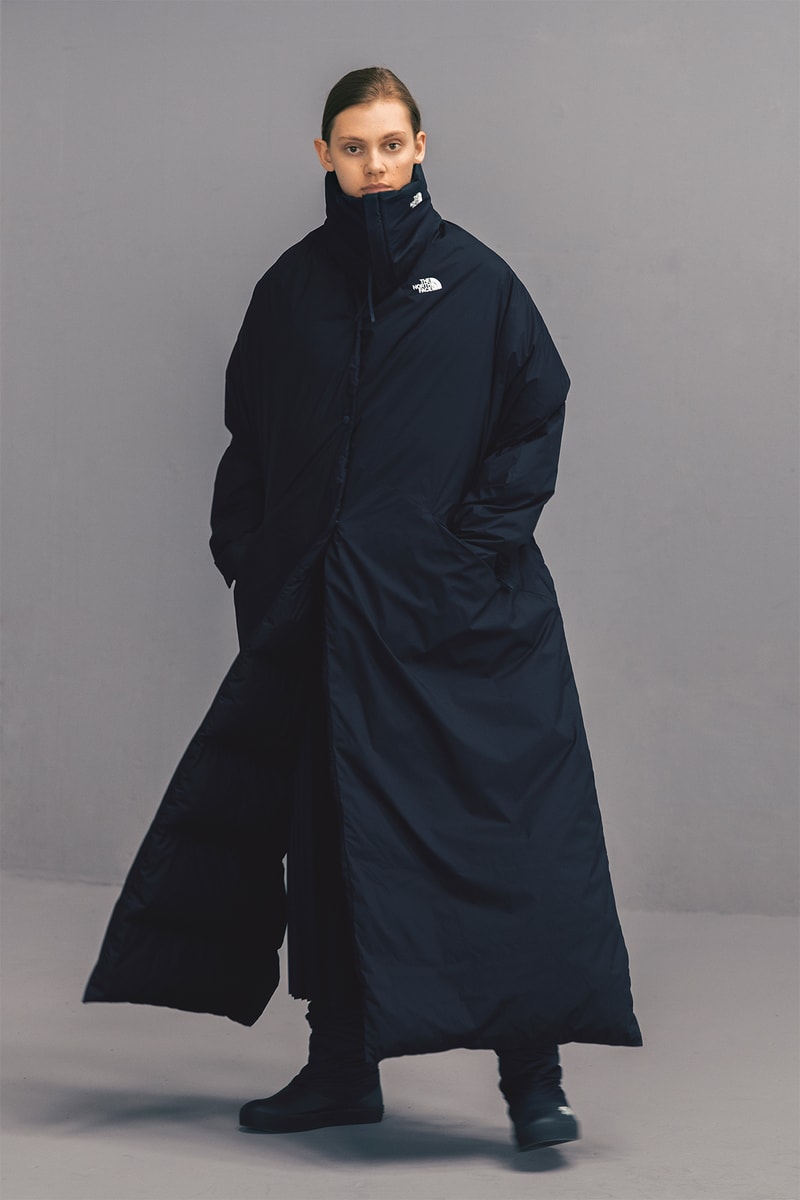 The North Face x HYKE Fall/Winter 2018 Lookbook Outerwear Jackets Puffers Silhouette Streetwear FW 18