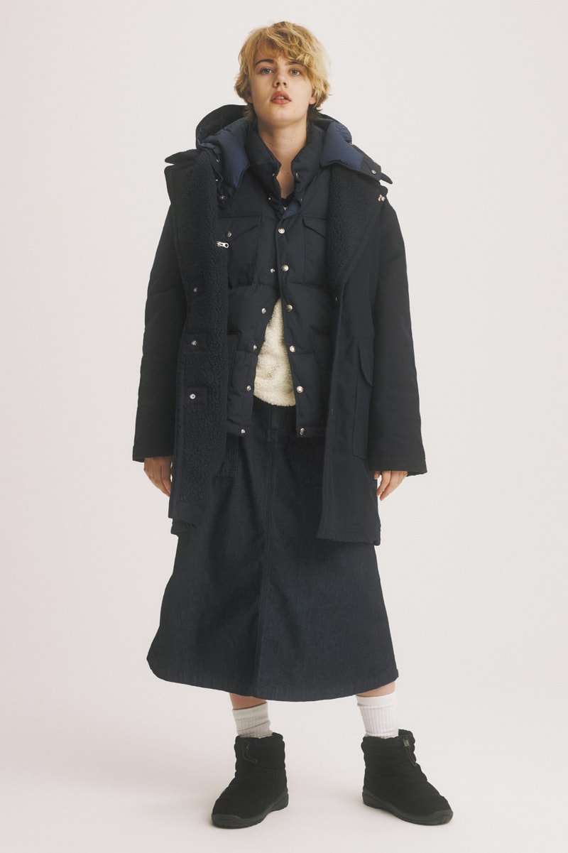 the north face purple label fall winter lookbook nanamica shearling parkas puffer jackets japanese fashion
