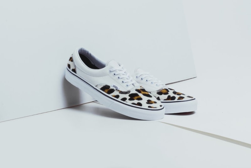 Vans "Calf Hair" Pack Sk8-Hi, Slip-On and Era Leopard Print Checkered Texture Hair Brown White Black