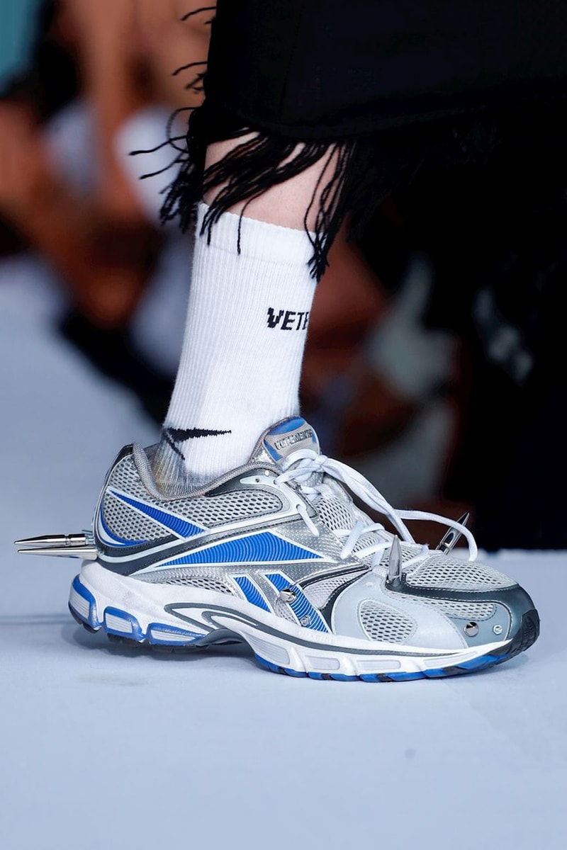 Vetements Reebok Spike Blue Spring Summer 2019 Show Paris Fashion Week Men's