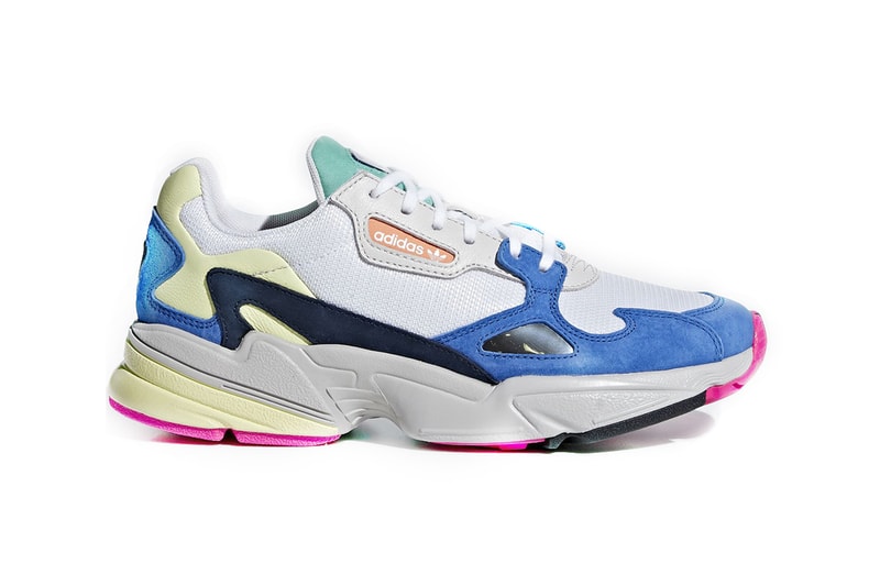 adidas Falcon Blue Yellow Pink Color Block