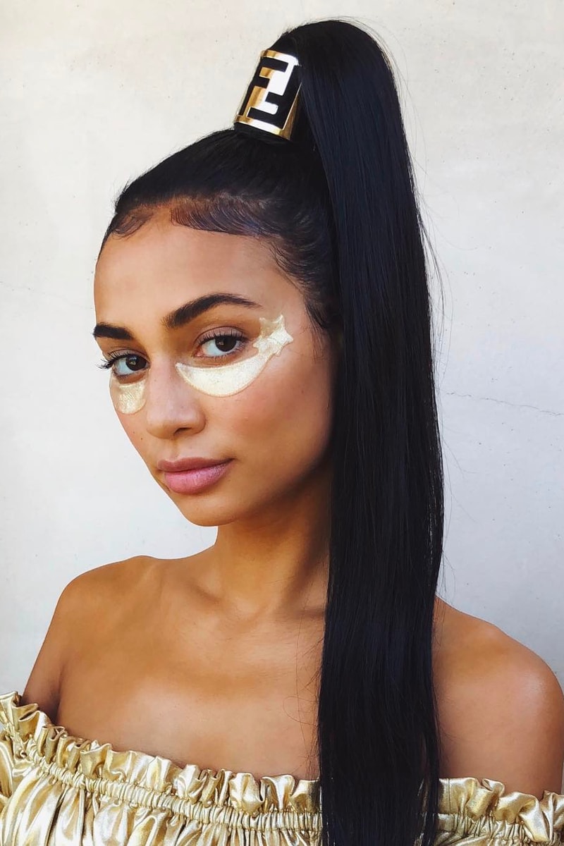 KNC Beauty Star Eye Mask Kristen Noel Crawley Skincare Fendi Hair Tie Gold