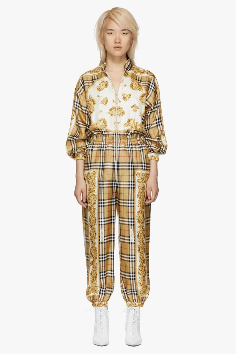 Burberry Yellow Nova Check Jumpsuit Retro Vintage