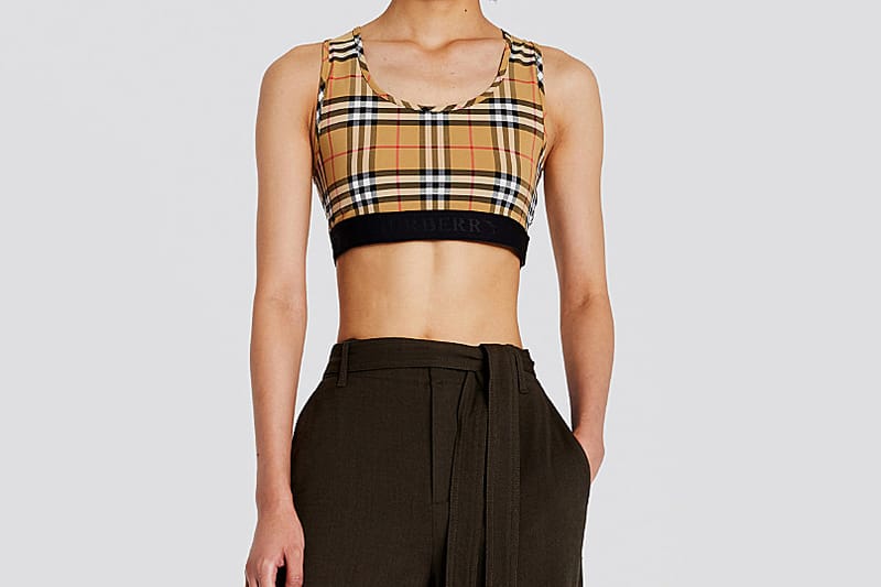 Add Burberry's New Checked Sports Bra to Your Summer Outfit Rotation