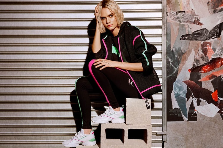 Cara Delevingne Poses in PUMA's Sporty Split-Sole Sneaker