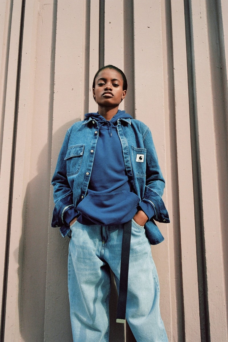 Carhartt WIP Fall/Winter 2018 Collection Lookbook Denim Jacket Hoodie Blue