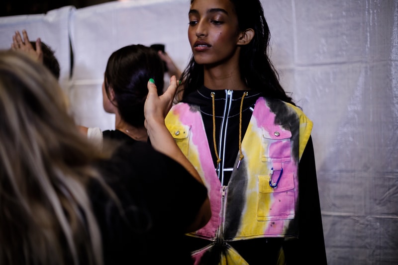 GANNI Copenhagen Fashion Week Backstage Spring Summer 2019 SS19 Vest Pink Yellow