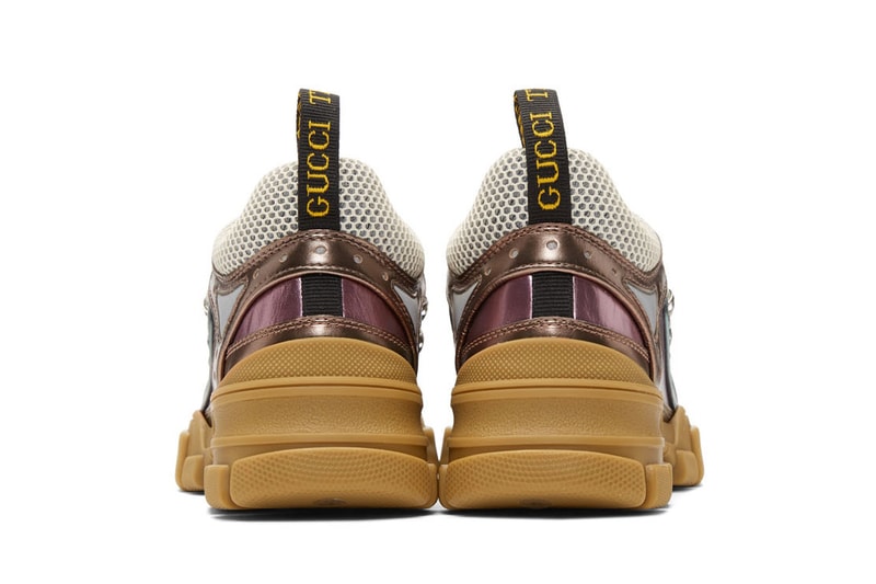 Gucci Flashtrek Trainer Metallic Leather Blue Purple