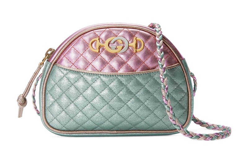 Gucci Metallic Leather Mini Bag Pink Blue Green Red