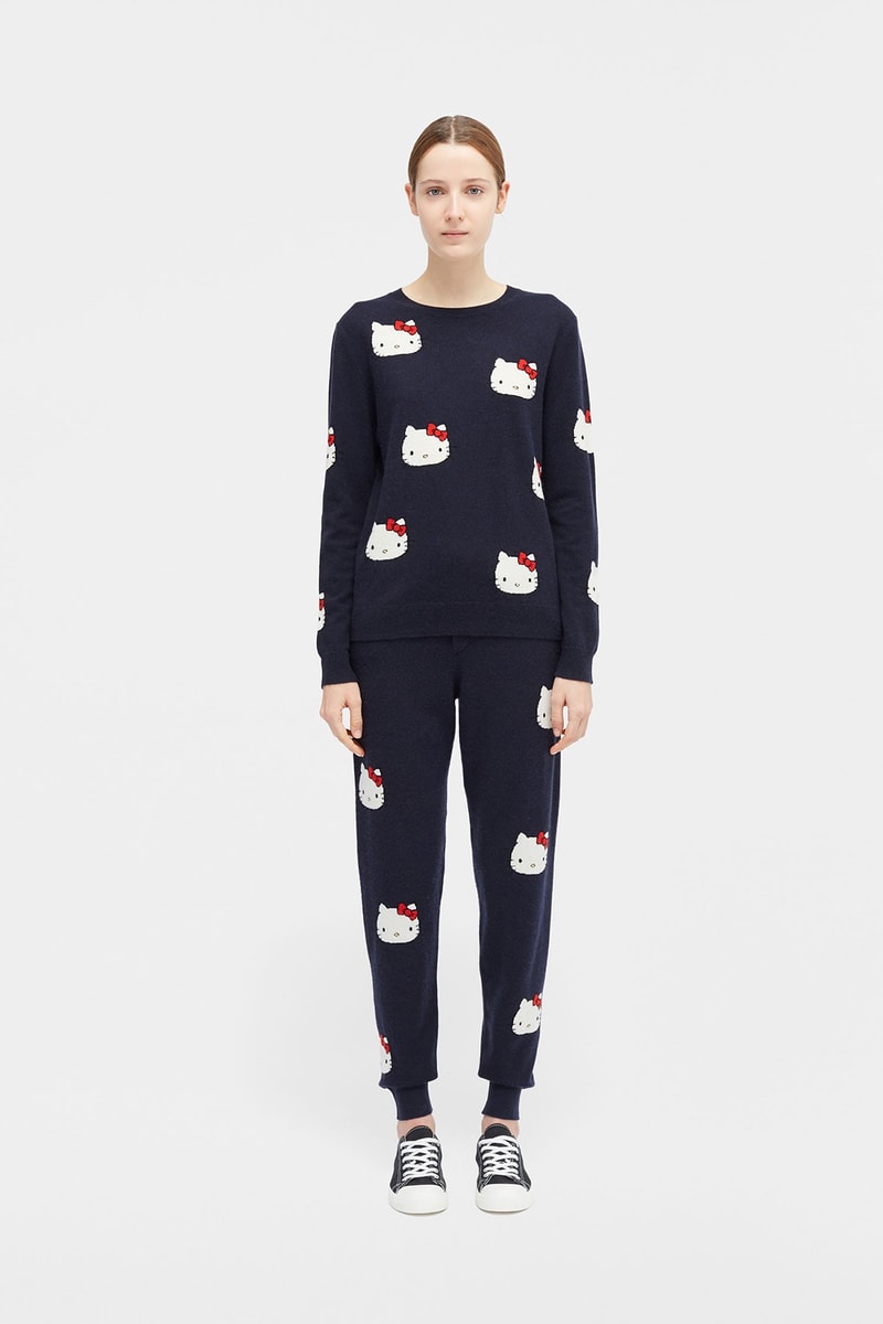 hello kitty sanrio chinti parker collaboration cashmere sweaters track pants totes collection