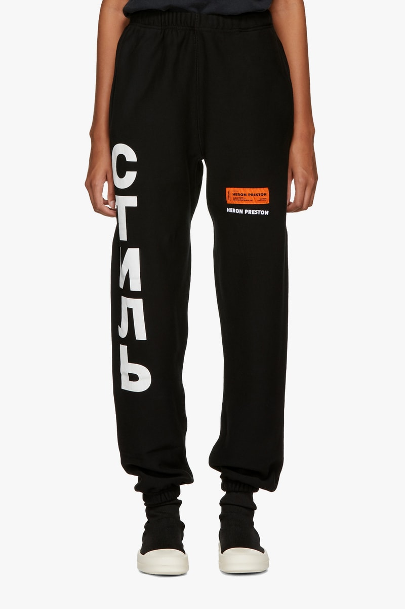 Heron Preston Fall Winter 2018 Collection Fashion SSENSE Hoodie T-Shirt Print Graphic Black Streetwear
