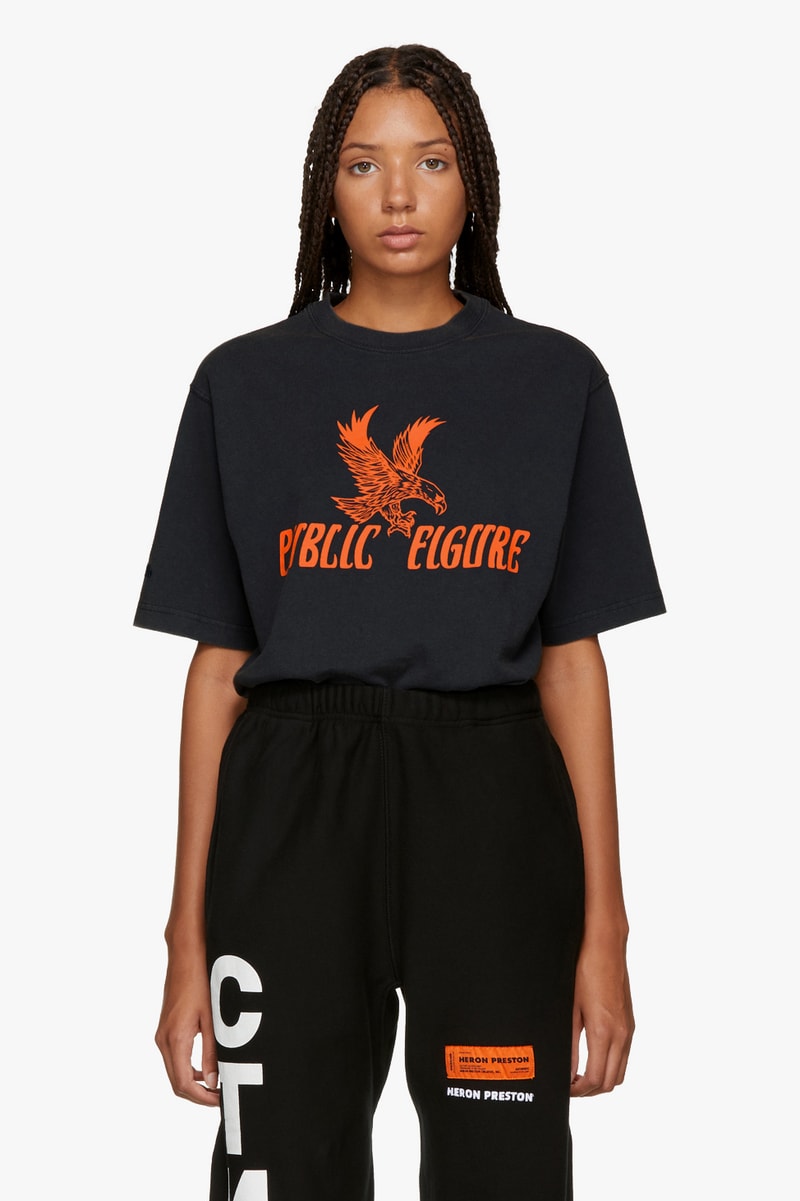 Heron Preston Fall Winter 2018 Collection Fashion SSENSE Hoodie T-Shirt Print Graphic Black Streetwear