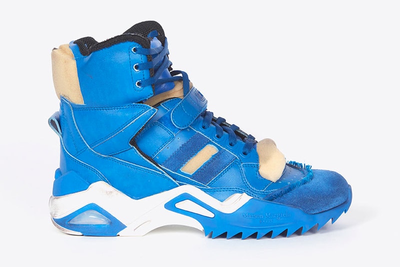 Maison Margiela's New Retro Fit Sneaker Debut John Galliano Chunky Trainer Shoe Blue Red Silver White Black