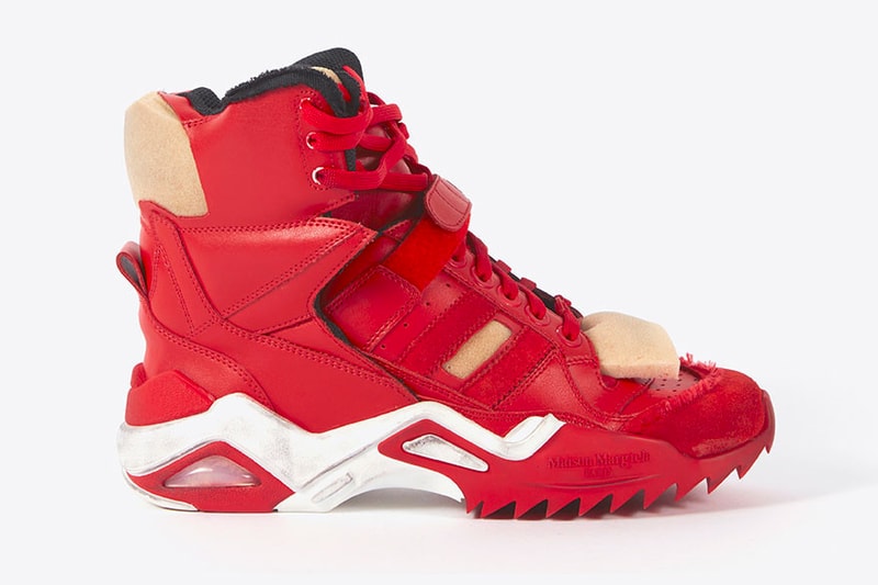 Maison Margiela's New Retro Fit Sneaker Debut John Galliano Chunky Trainer Shoe Blue Red Silver White Black