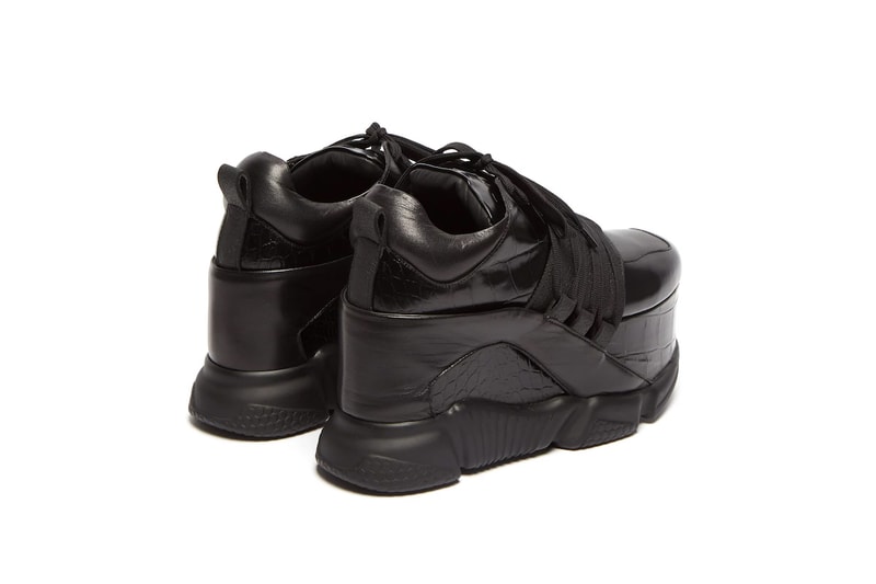 Marques'Almeida's Crazy Platform Sneakers Chunky Sole Black Leather Extreme