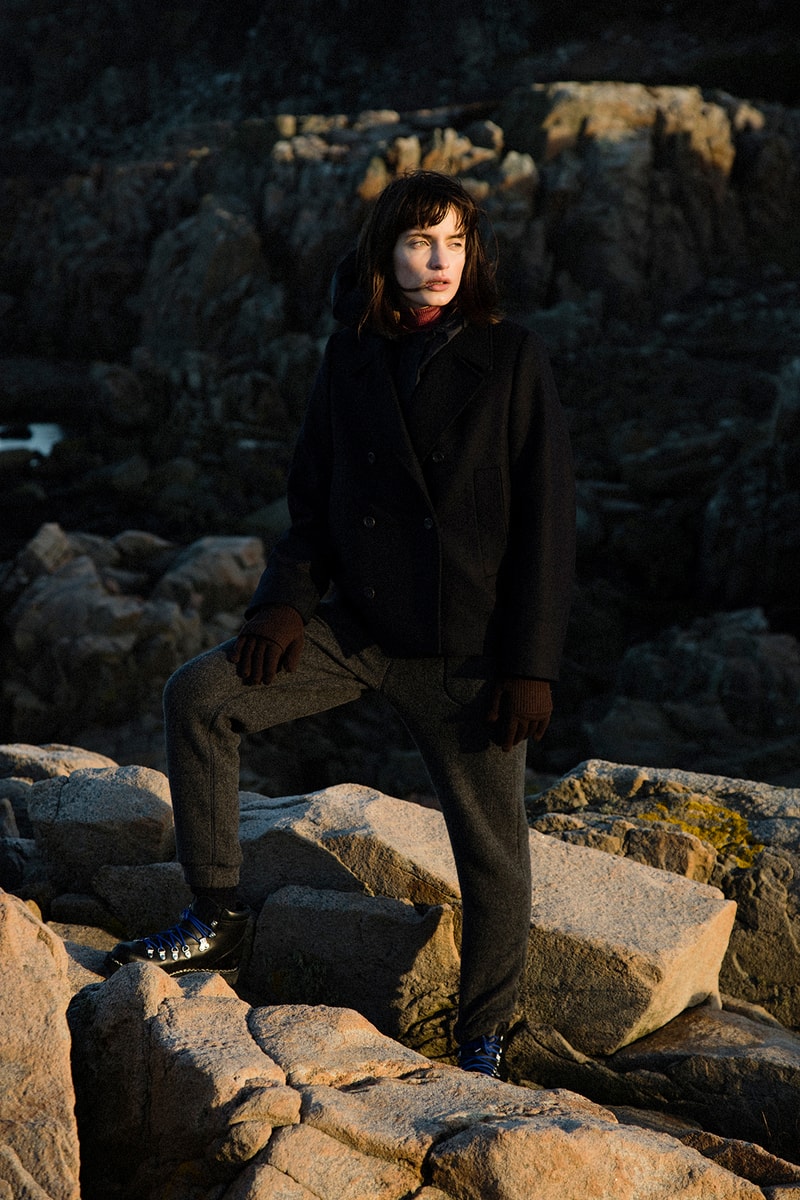 Norse Projects Fall/Winter 2018 Collection Lookbook Irina Wool Coat Navy
