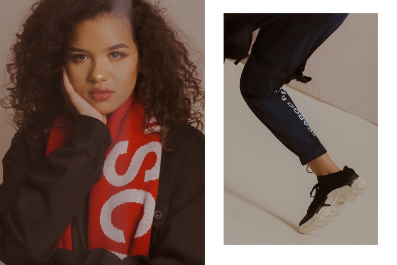 Off-White Fall/Winter 2018 Collection Editorial Quote Scarf Red