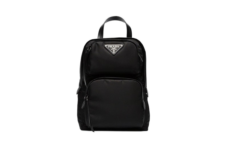 Prada One Shoulder Backpack Pink Black