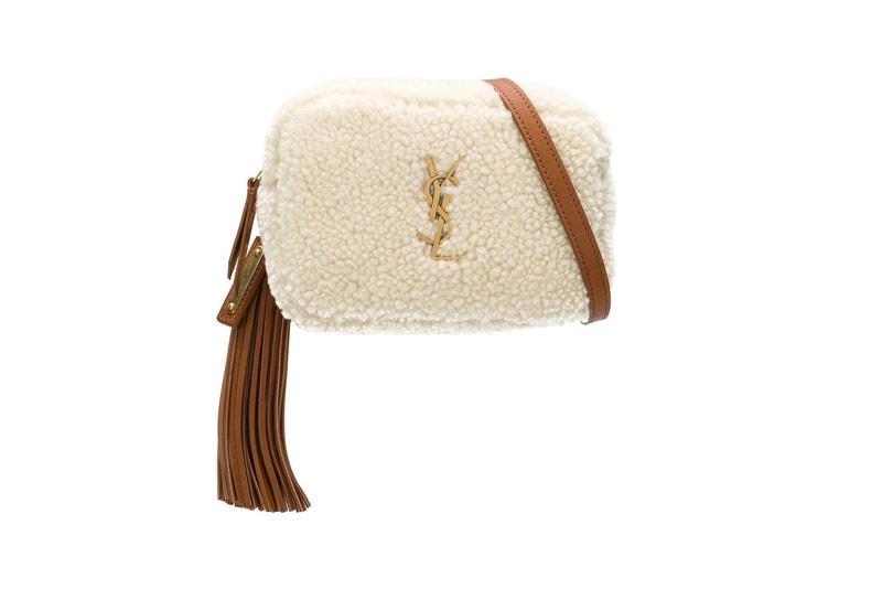 Saint Laurent Lou Belt Bag Shearling White