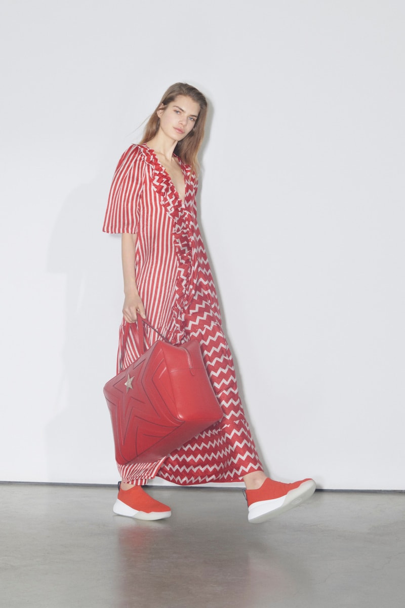 Stella McCartney Sustainable Loop Sneaker Shoe Sock Trainer Red Black