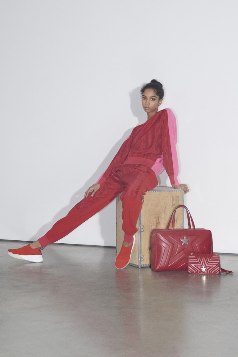 Stella McCartney Sustainable Loop Sneaker Shoe Sock Trainer Red Black