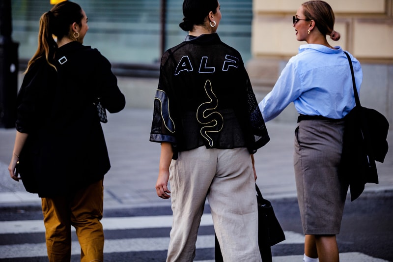 stockholm fashion week spring summer 2019 ss19 street style snaps burberry balenciaga dior supreme misbhv ganni fendi vans
