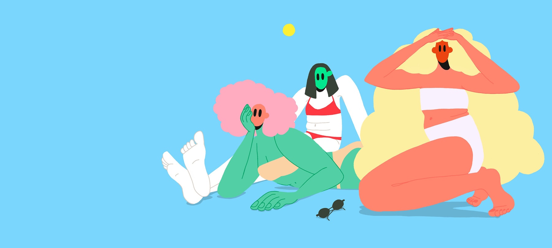 Summer Bod Body Diversity Positivity Beach Self Love Anxiety Image Illustration Swimsuit Bikini