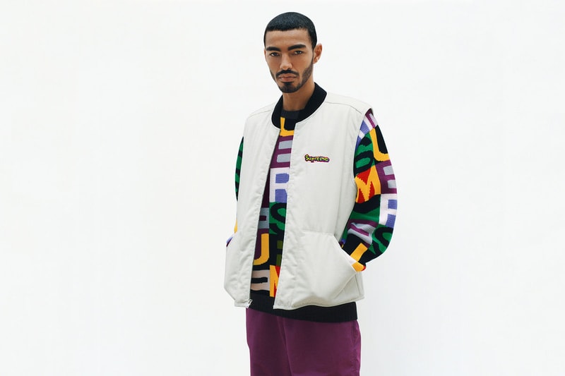 Supreme Fall/Winter 2018 Lookbook Bomber Jacket White