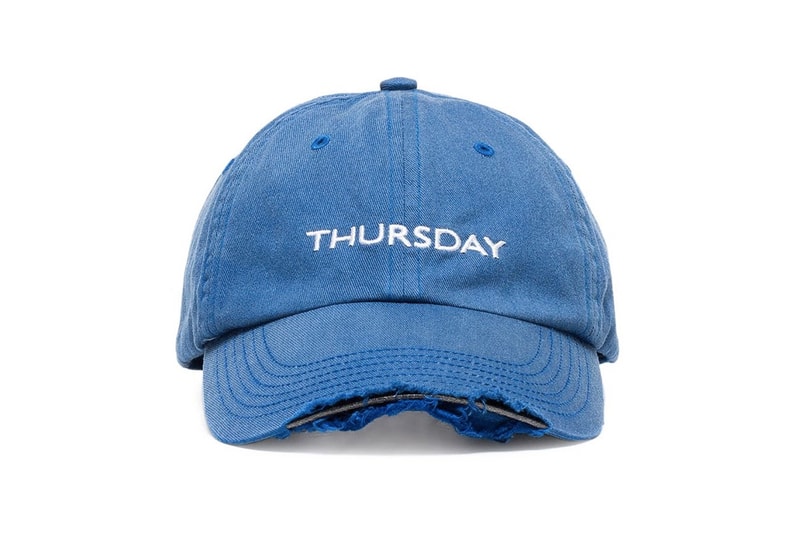 Vetements Weekday Embroidered Baseball Caps Monday Tuesday Wednesday Thursday