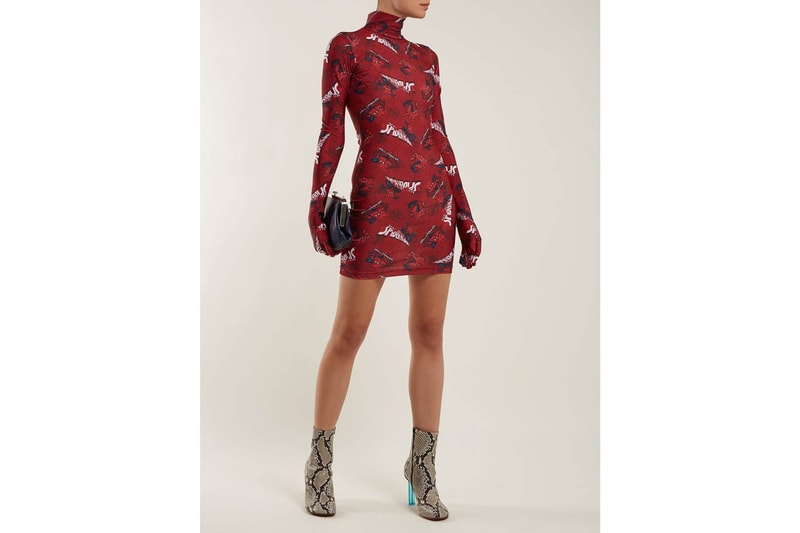 Vetements Spiderman Glove Dress Red