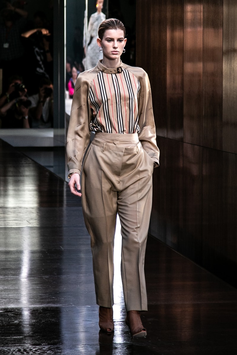 Riccardo Tisci Burberry Debut Runway Show SS19 nova check shirt pants